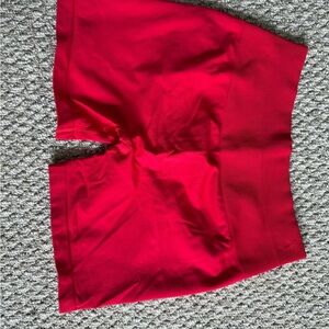 Women's Red Biker Shorts
